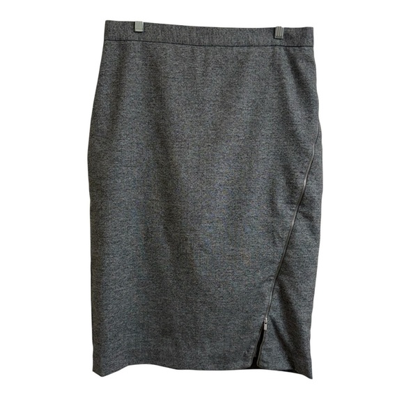Banana Republic Dresses & Skirts - Banana Republic Women's Size 14 Gray Midi Pencil Skirt Lined Zippered Side Slit